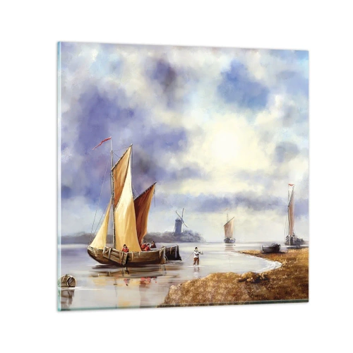 Obraz na szkle - Powrót żeglarzy - 60x60 cm