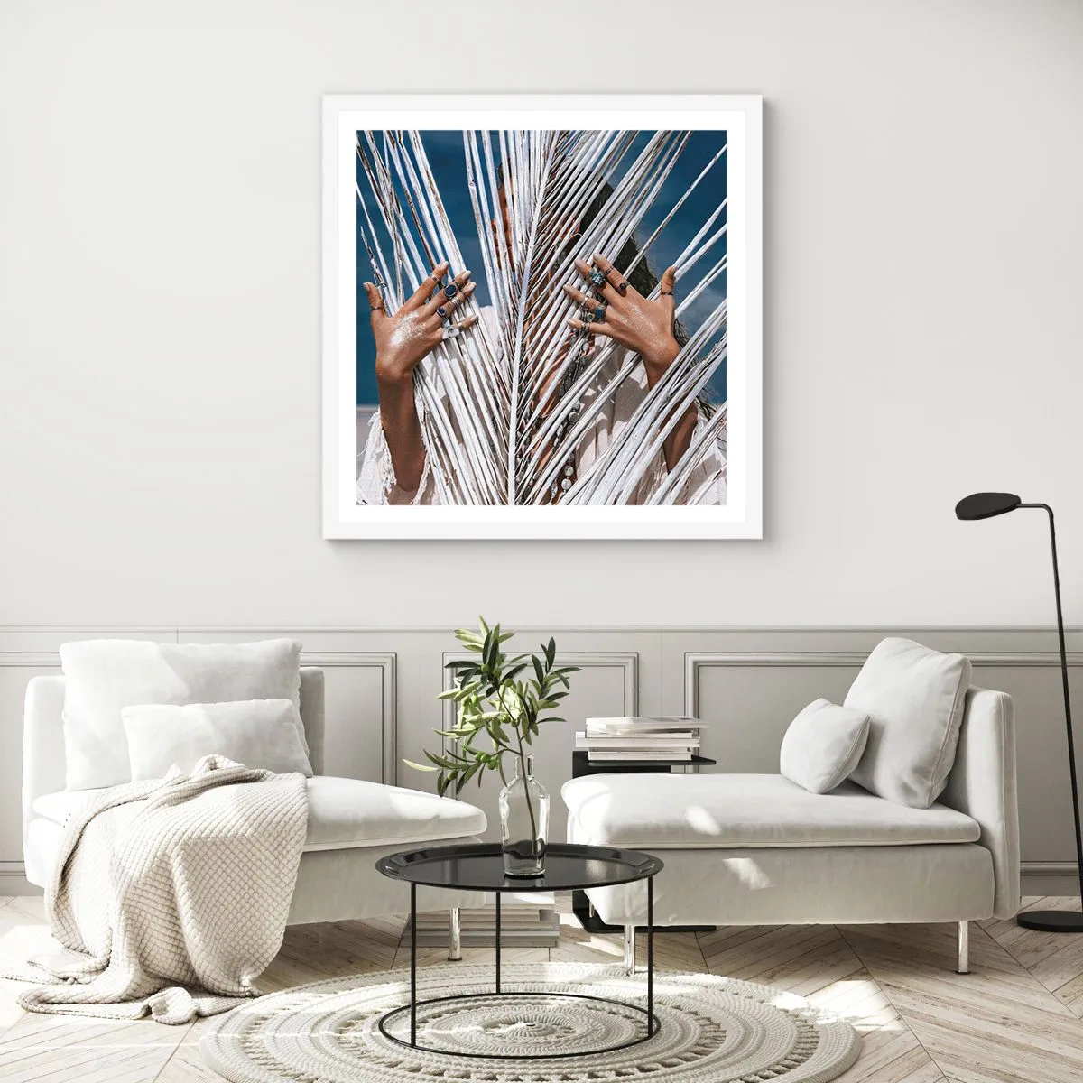 Plakat w białej ramie - Dziewczyna szamana? - 40x40 cm