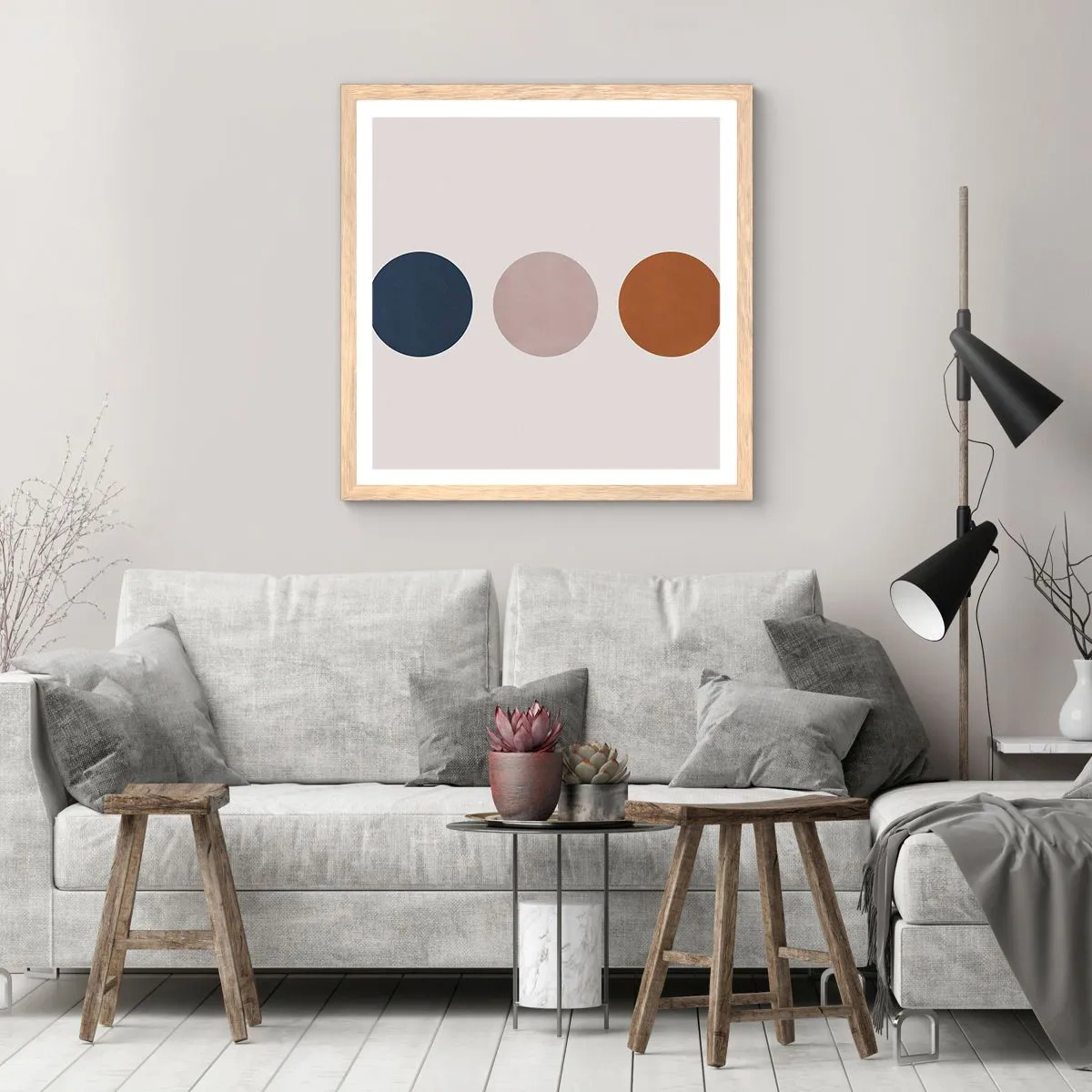 Plakat w ramie jasny dąb - Symbol doskonałości - 60x60 cm