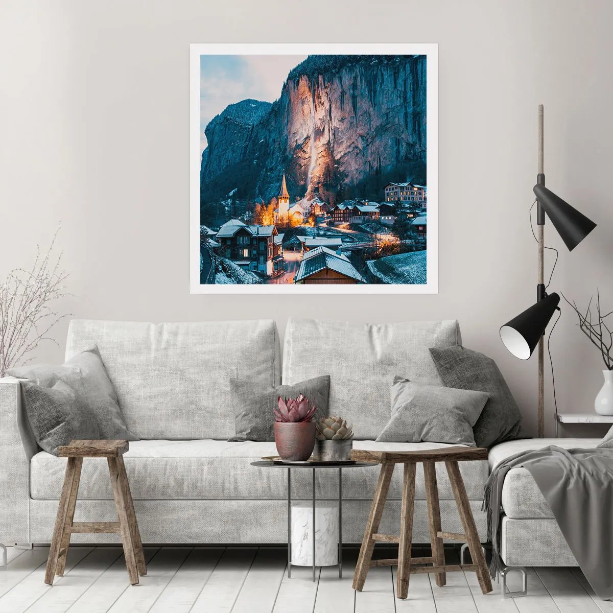 Plakat - Świetlisty duch zimy - 40x40 cm