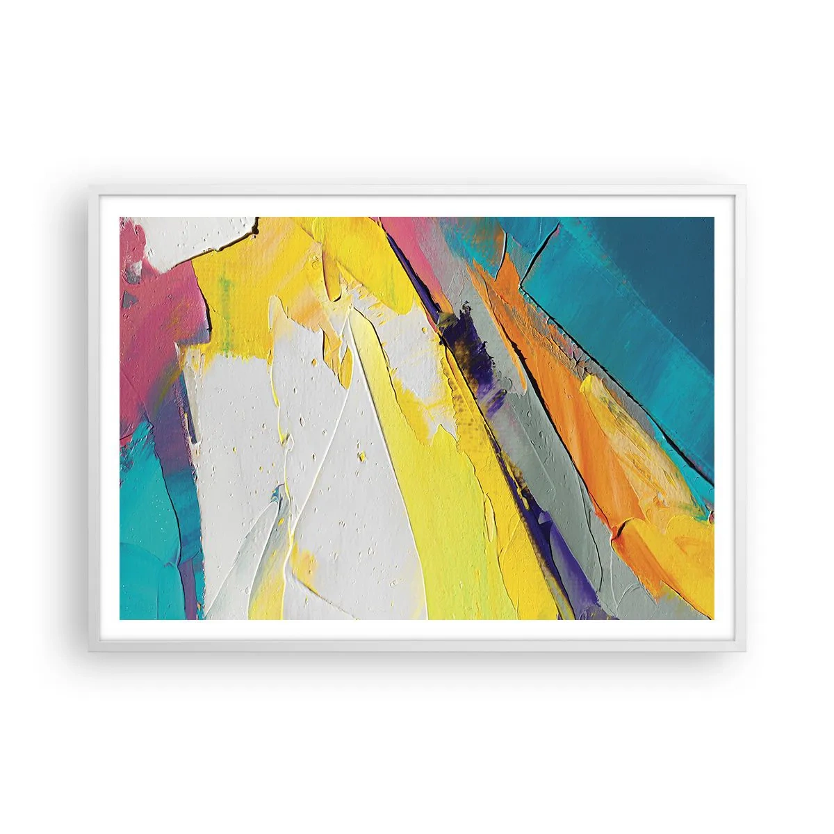 Plakat w białej ramie - Anatomia światła - 100x70 cm