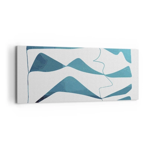 Obraz na płótnie - Abstrakcja: turkusowy związek - 100x40 cm