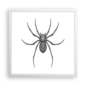 Plakat w białej ramie - Niepokojąca precyzja - 50x50 cm