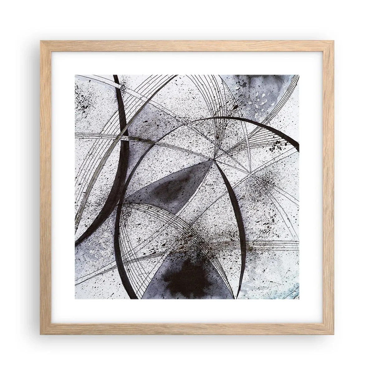 Plakat w ramie jasny dąb - Futurystyczna fantazja - 40x40 cm