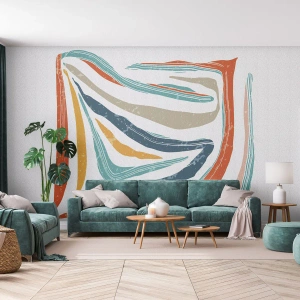 Fototapeta Standard Eco - Abstrakcja przyjaźnie uśmiechnięta - Boho, Sztuka, Nowoczesny - 500x350 cm