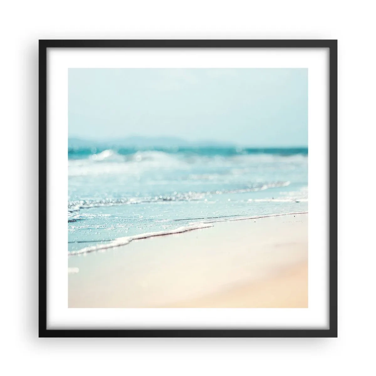 Plakat w czarnej ramie - Ciepło i szum - 50x50 cm