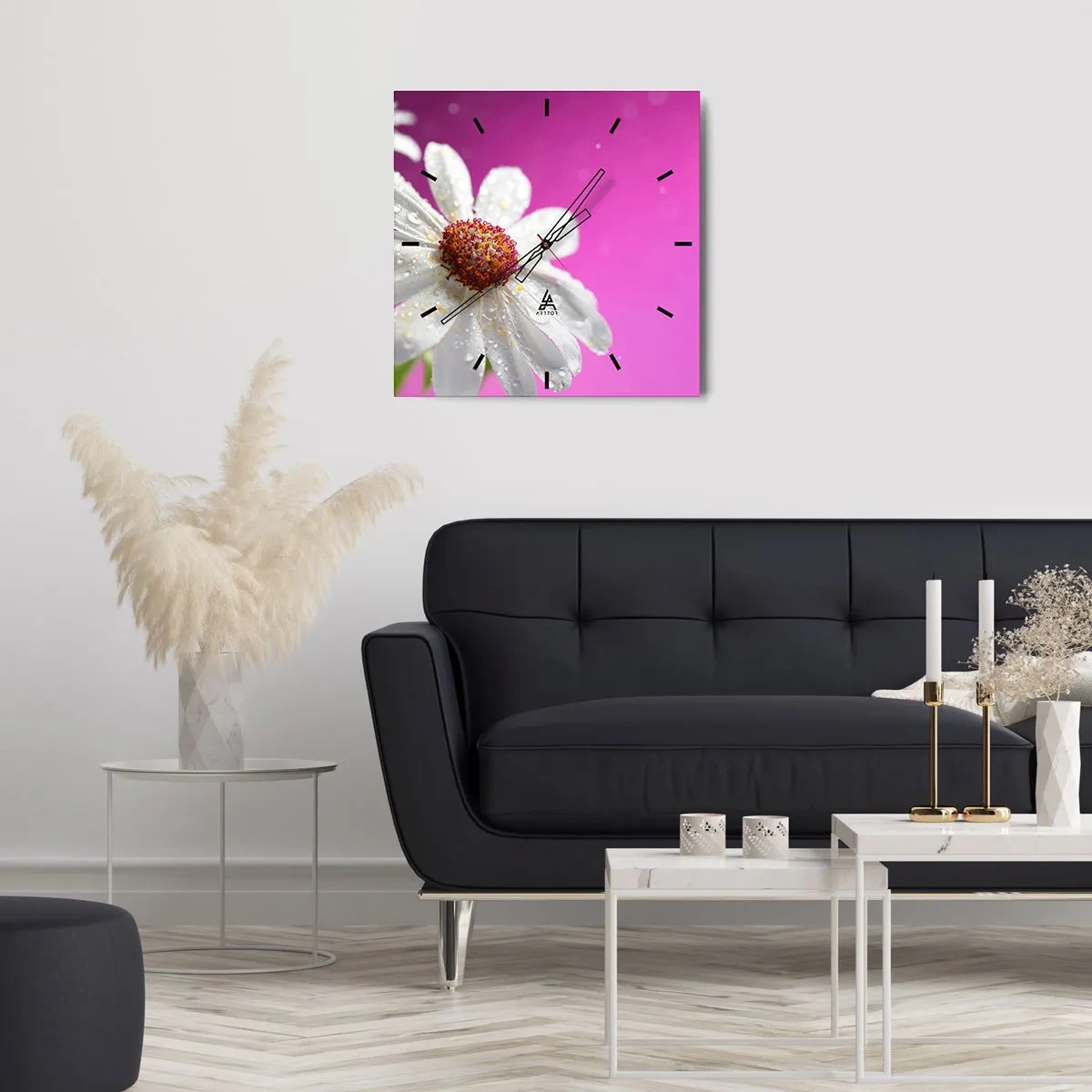 Zegar ścienny - Skromny w swojej urodzie - 40x40 cm