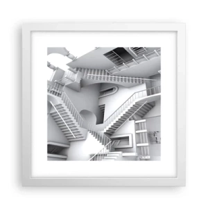 Plakat w białej ramie - Paradoksy przestrzeni - 30x30 cm
