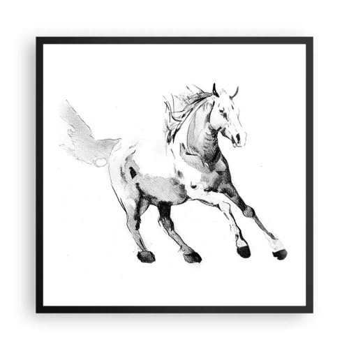 Plakat w czarnej ramie - Nieujarzmiona dusza - 60x60 cm