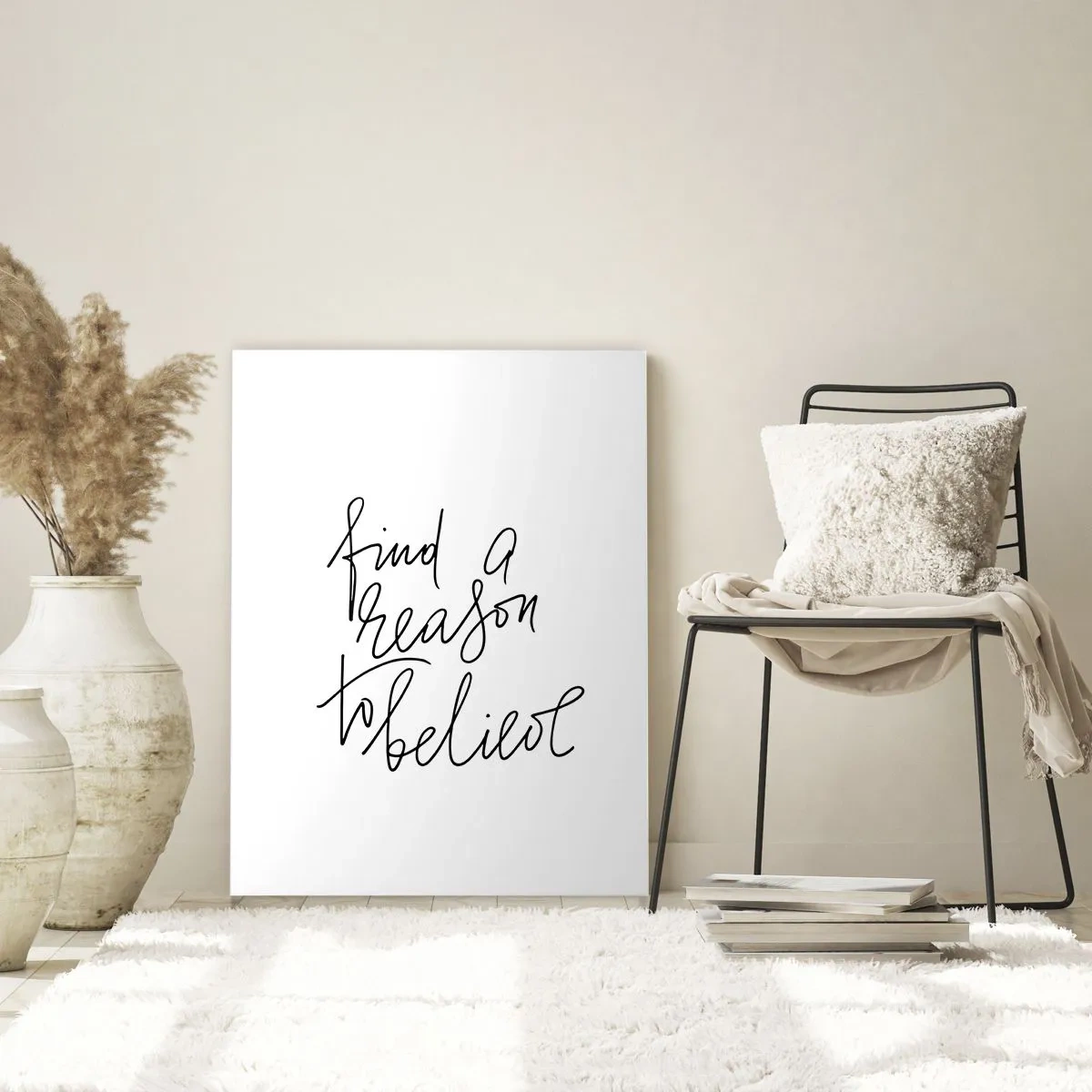 Obraz na szkle - Motywujący cytat w minimalistycznym stylu - 80x120cm - To możliwe - Nowoczesna dekoracja ścienna do salonu i sypialni ARTTOR