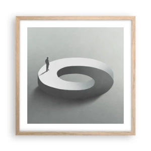 Plakat w ramie jasny dąb - I bądź tu mądry - 50x50 cm
