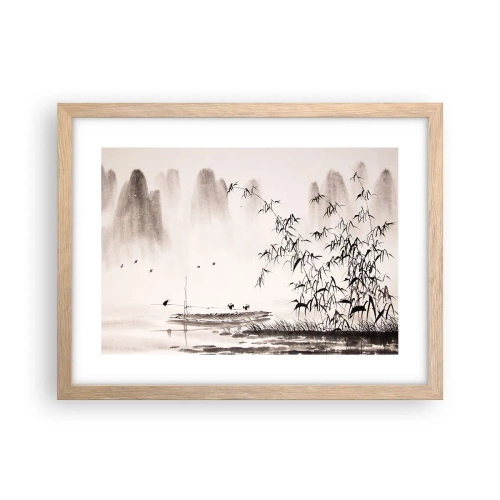 Plakat w ramie jasny dąb - Cisza ryżowych pól - 40x30 cm