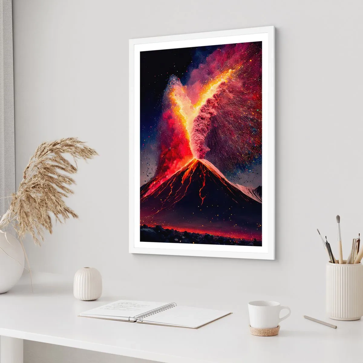 Plakat w białej ramie - Piękno i groza - 70x100 cm