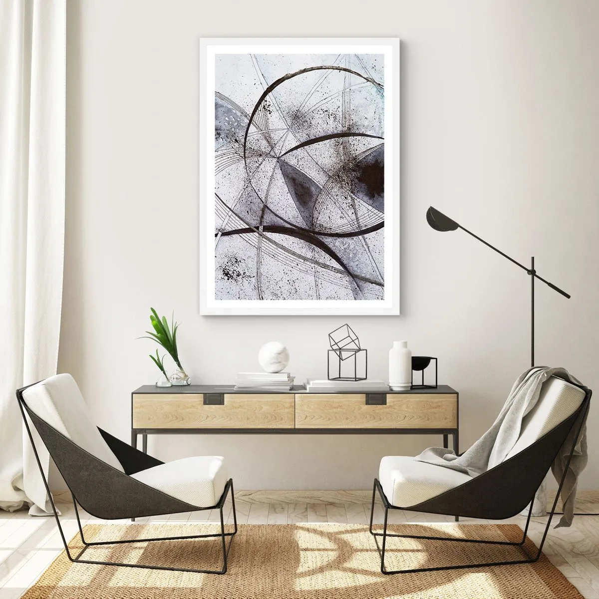 Plakat w białej ramie - Futurystyczna fantazja - 61x91 cm