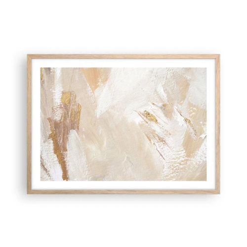 Plakat w ramie jasny dąb - Pastelowa kompozycja - 70x50 cm