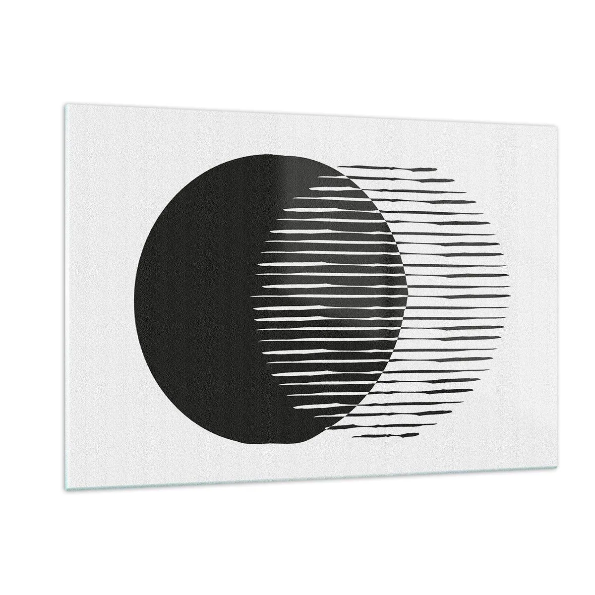 Obraz na szkle - Minimalistyczna forma dwóch przecinających się okręgów - 120x80cm - Jego alter ego - Nowoczesna dekoracja ścienna do salonu, kuchni i sypialni ARTTOR
