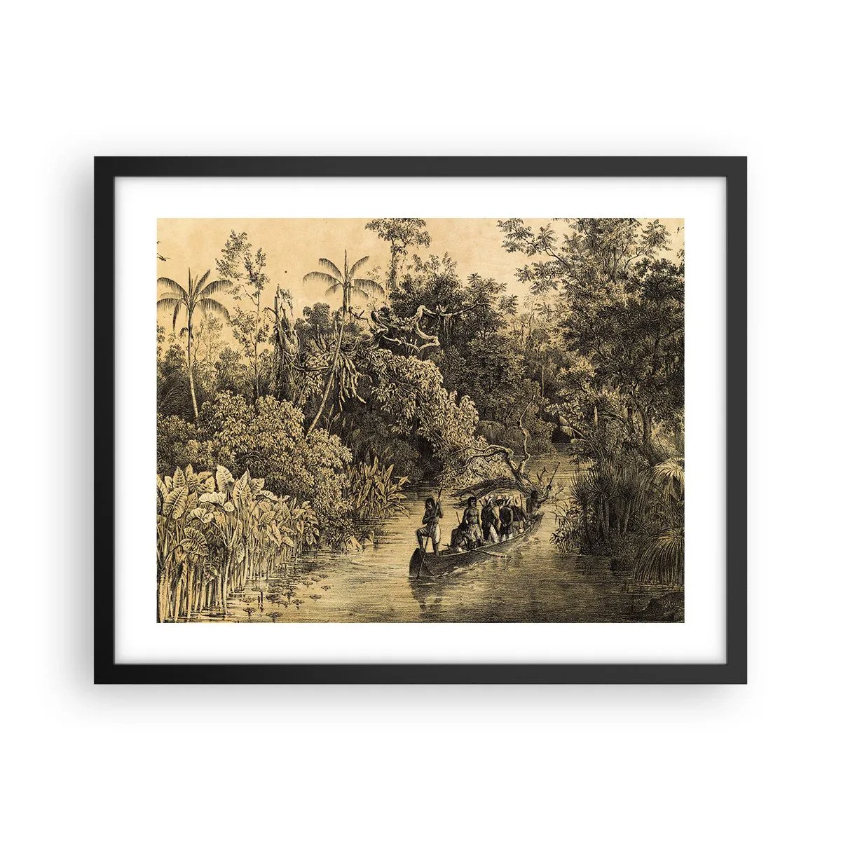 Plakat w czarnej ramie - Wyprawa do źródła - 50x40 cm