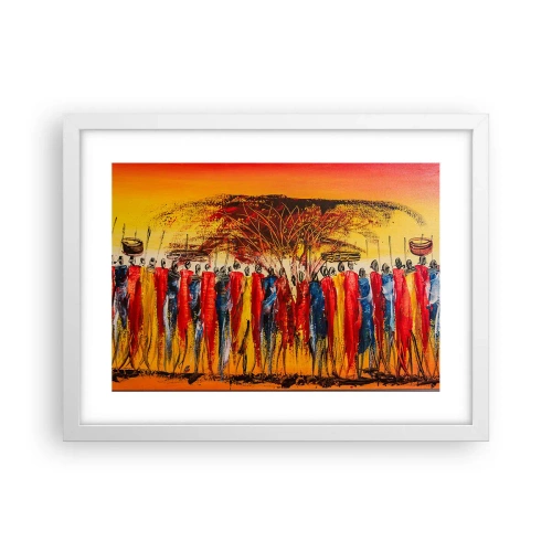 Plakat w białej ramie - Tam, tam, tam tam idą - 40x30 cm