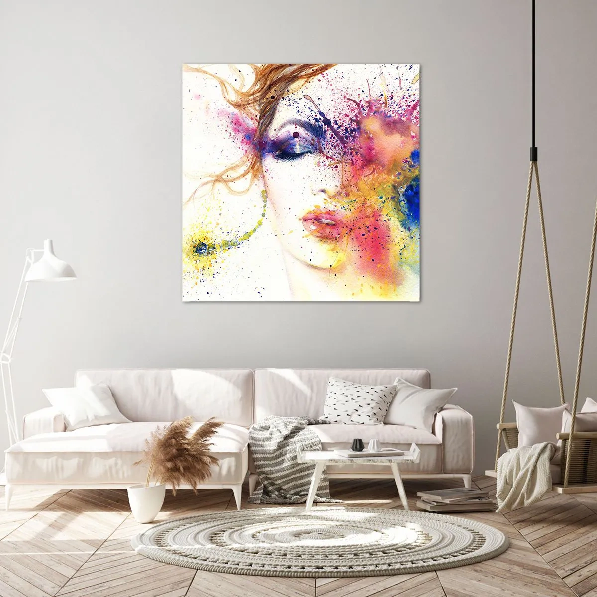 Obraz na płótnie - Tęczowy zawrót głowy - 70x70 cm
