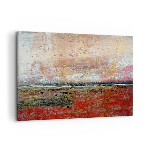 Obraz na płótnie - Abstrakcyjna kompozycja inspirowana morzem i naturą - 120x80cm - Może to morze - Nowoczesna dekoracja ścienna do salonu, kuchni i sypialni ARTTOR