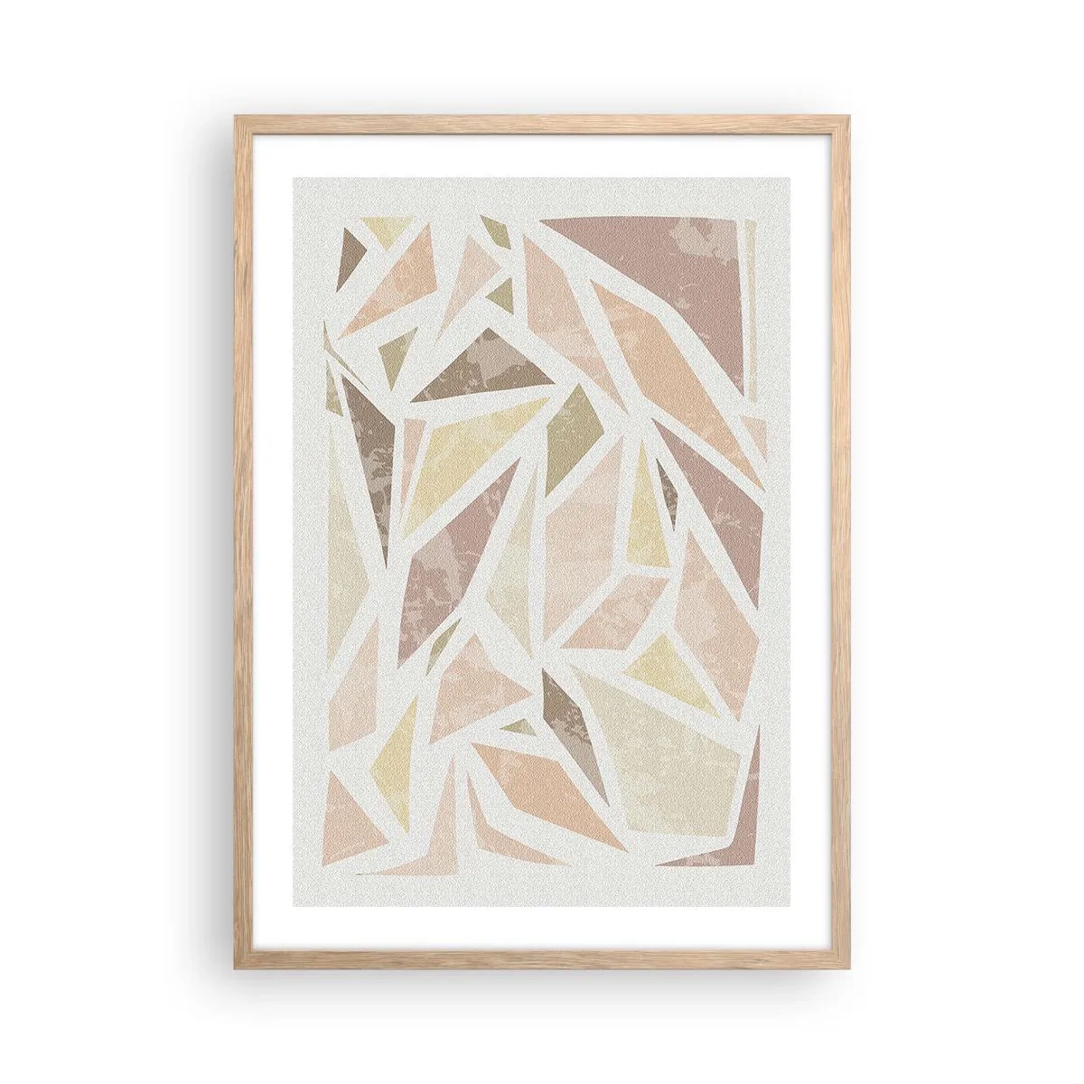 Plakat w ramie jasny dąb - Kompozycja witrażowa - 50x70 cm