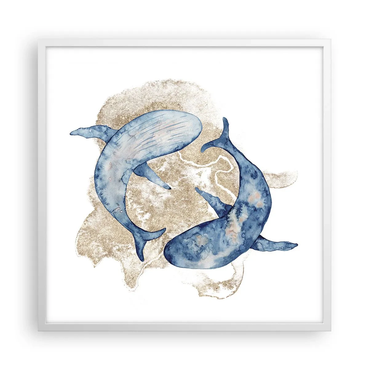 Plakat w białej ramie - Przyjaźń czy kochanie? - 60x60 cm