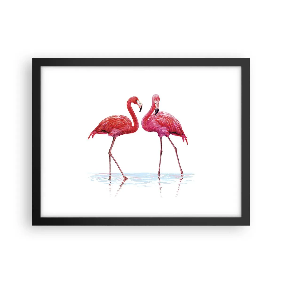 Plakat w czarnej ramie - Różowe randez-vous - 40x30 cm