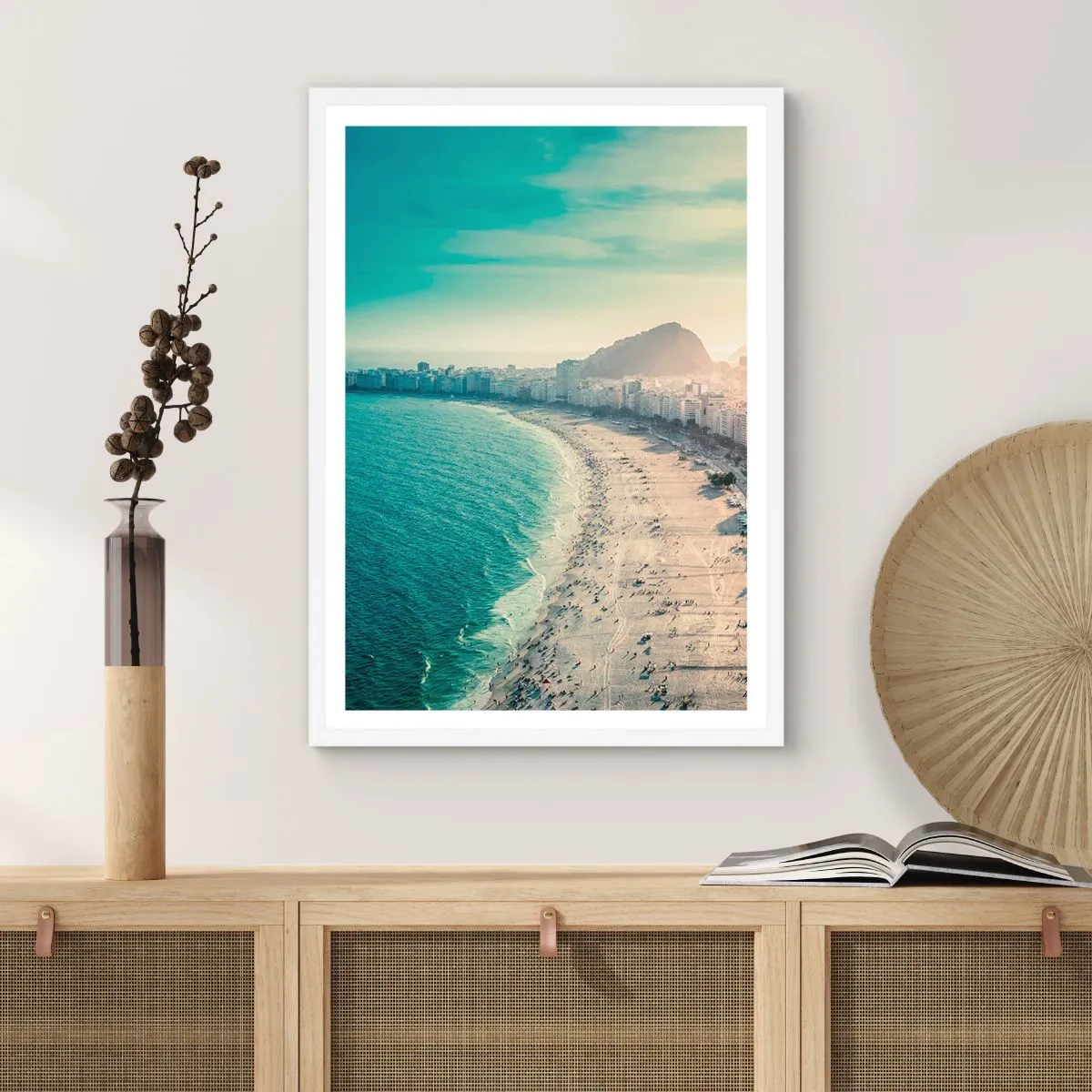 Plakat w białej ramie - Wieczne wakacje w Rio - 61x91 cm