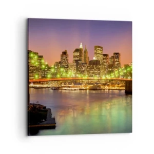 Obraz na płótnie - Tu światło nigdy nie gaśnie - 70x70 cm