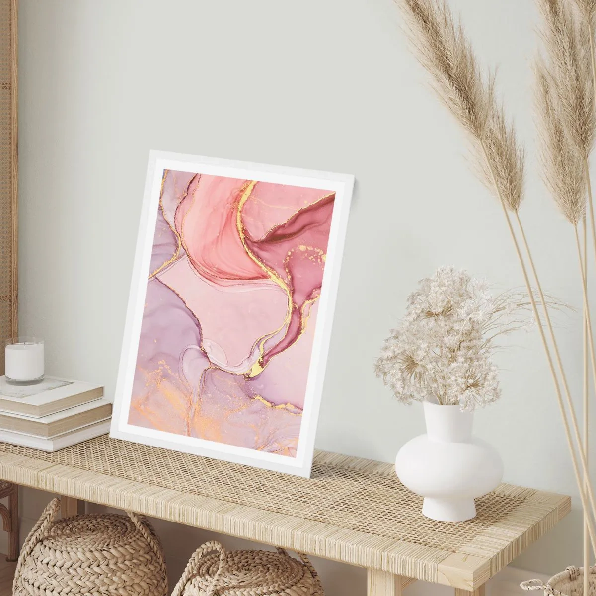 Plakat w białej ramie - Pieszczota barw - 30x40 cm