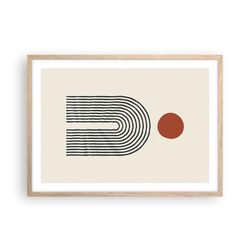 Plakat w ramie jasny dąb - Magnetyzm kształtów i barw - 70x50 cm