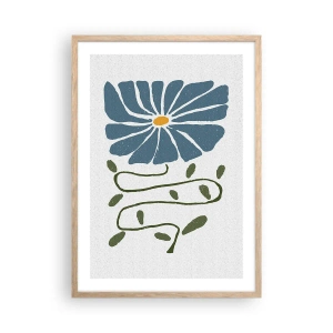 Plakat w ramie jasny dąb - Gałązką do kwiatu - 50x70 cm