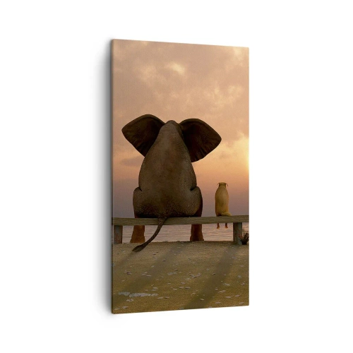 Obraz na płótnie - Dobrze jest razem pomilczeć - 45x80 cm