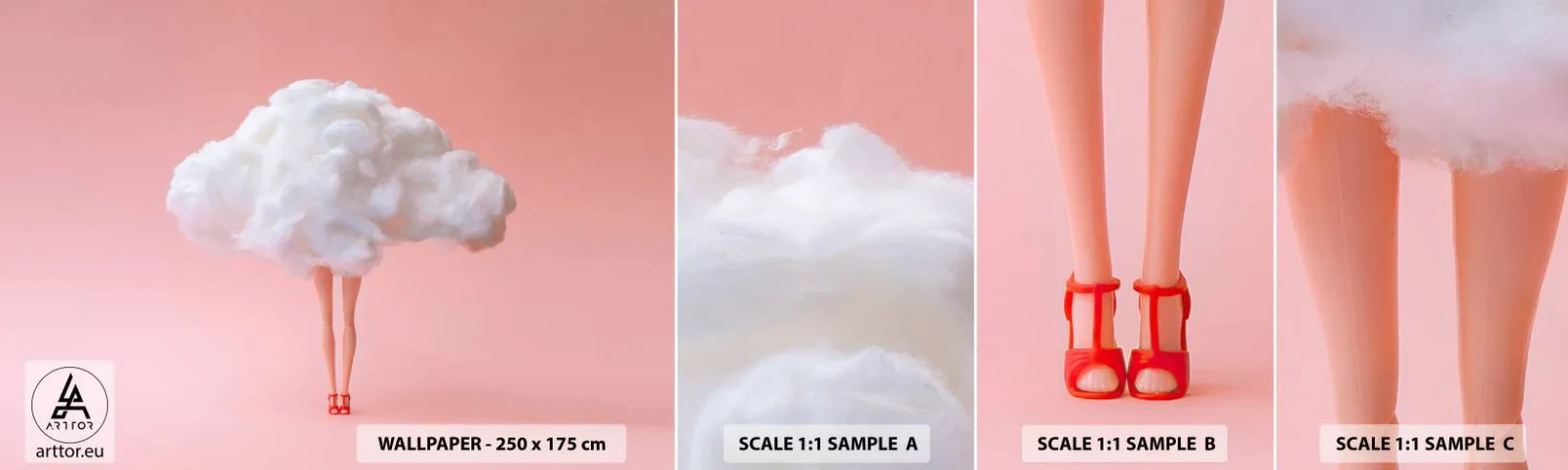 Fototapeta Próbka Samoprzylepna Deluxe Sticker - Słodka obietnica - Abstrakcja, Kobieta, Nogi Kobiety - 100x30 cm