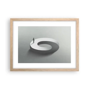 Plakat w ramie jasny dąb - I bądź tu mądry - 40x30 cm