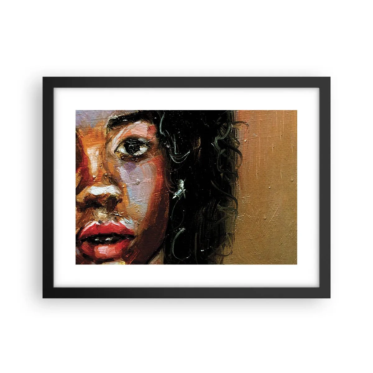 Plakat w czarnej ramie - Czerń i blask - 40x30 cm