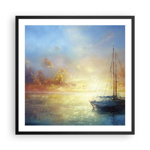 Plakat w czarnej ramie - W złotej zatoce - 60x60 cm