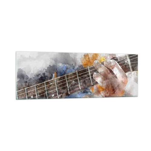 Obraz na szkle - Poezja między strunami - 90x30 cm