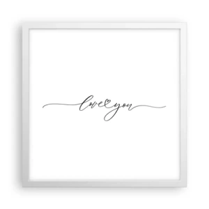 Plakat w białej ramie - Czarno na białym - 40x40 cm