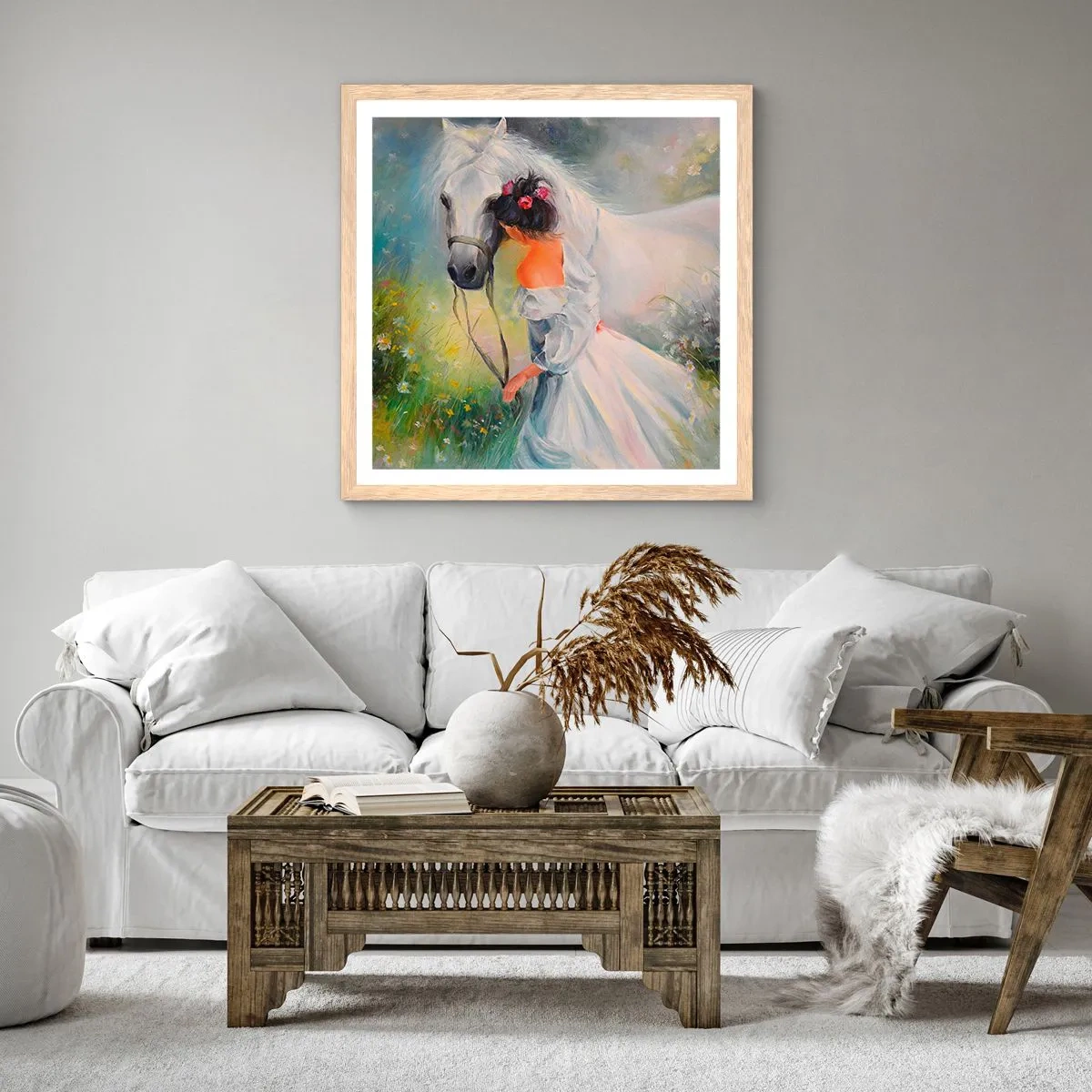 Plakat w ramie jasny dąb - Jak z pięknego snu - 40x40 cm