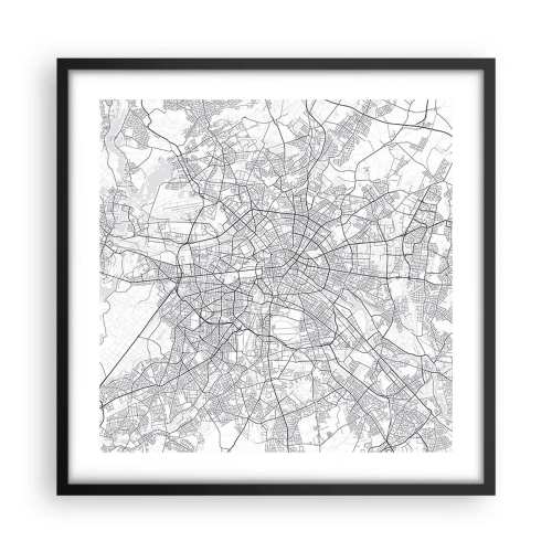 Plakat w czarnej ramie - Kwiat Berlina - 50x50 cm