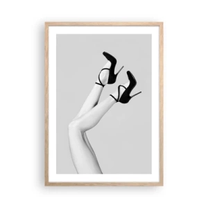 Plakat w ramie jasny dąb - Do góry nogami - 50x70 cm