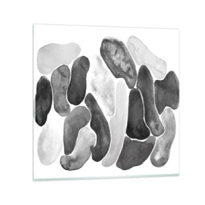 Obraz na szkle - Abstrakcja kamienista - 30x30 cm