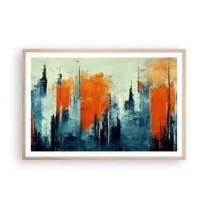 Plakat w ramie jasny dąb - Pejzaż nowoczesny - 91x61 cm