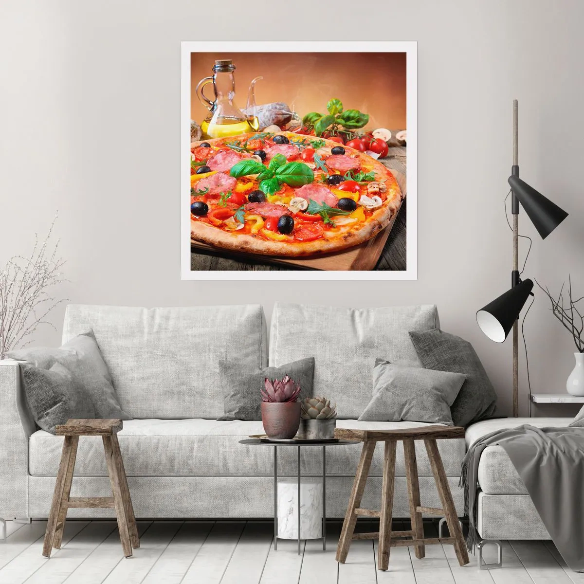 Plakat - Z prawdziwie włoskim smakiem - 60x60 cm