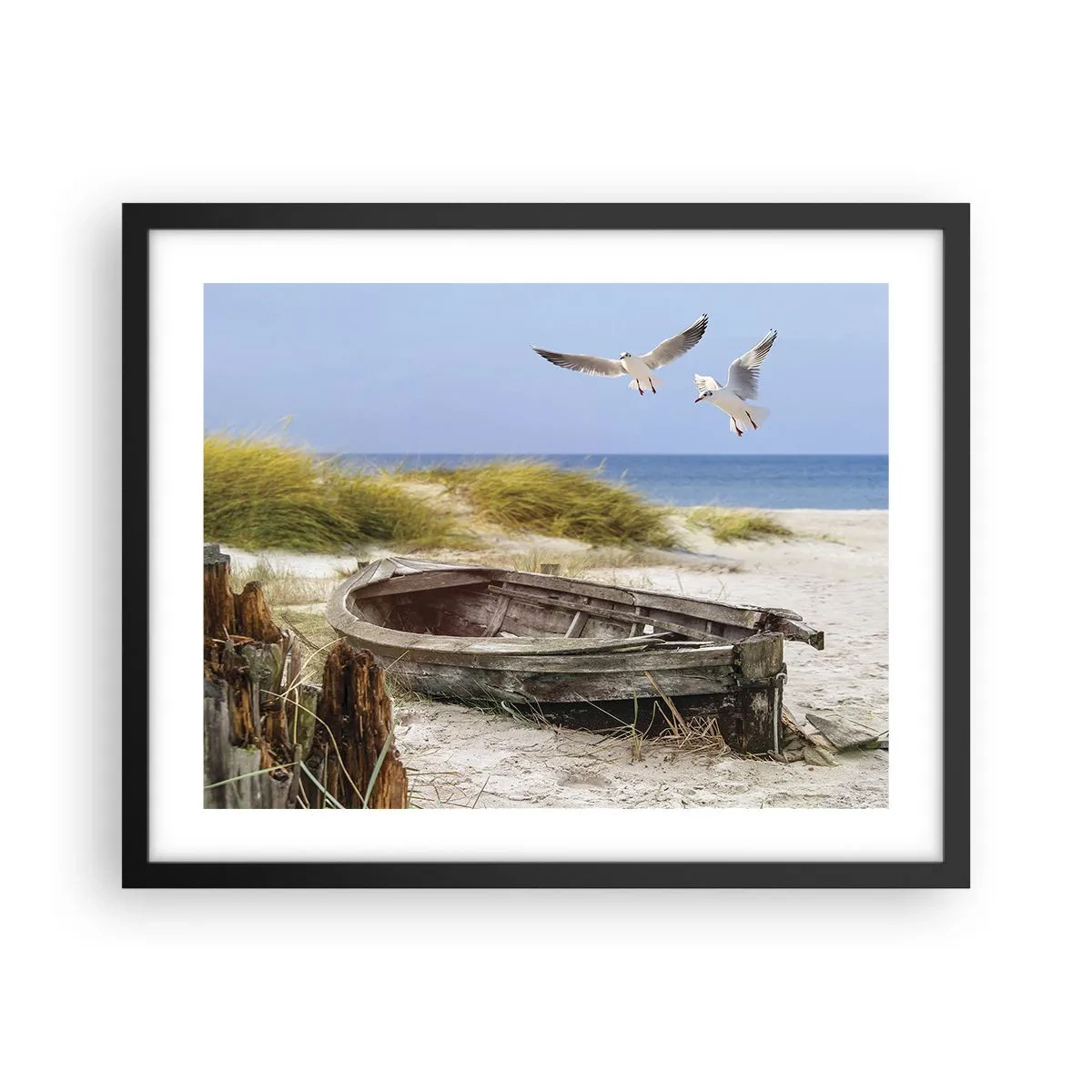 Plakat w czarnej ramie - Skąpane wiatrem - 50x40 cm