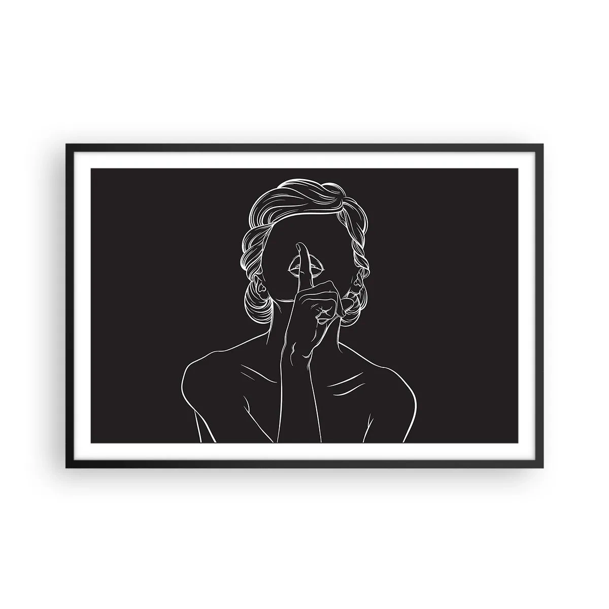 Plakat w czarnej ramie - Piękno rozkwita w ciszy - 91x61 cm