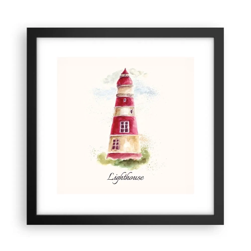 Plakat w czarnej ramie - Wokół zawsze pogoda - 30x30 cm