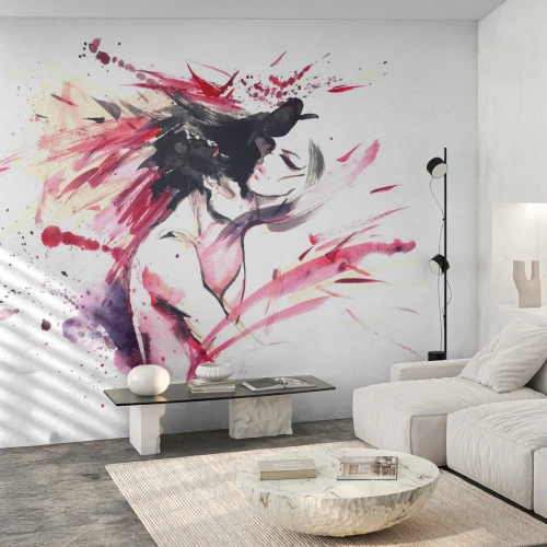 Fototapeta Premium Sand - Abstrakcyjna para w namiętnym uścisku - 100x70cm - Miłosne spełnienie - Nowoczesna dekoracja ścienna do salonu, kuchni i sypialni ARTTOR