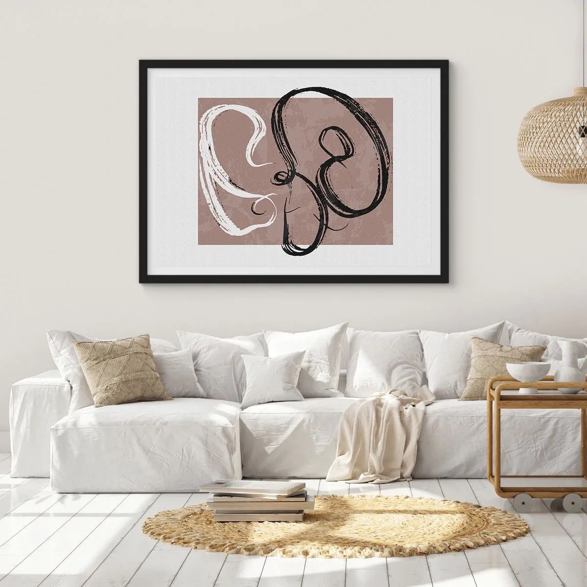 Plakat w czarnej ramie - Kompozycja – poszukiwanie pełni - 91x61 cm